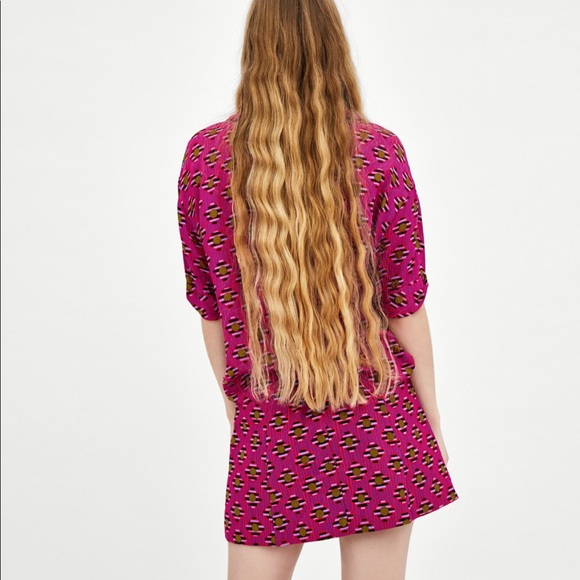 NEW!! Zara Geometric Print Skirt - Picture 3 of 11